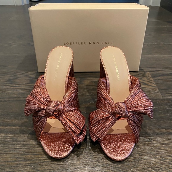 New In Box Loeffler Randall Penny Knot Mules - Picture 8 of 10